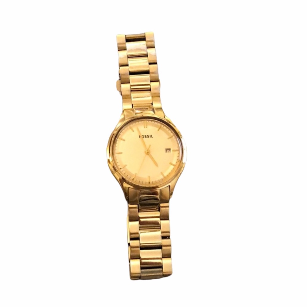 Gold Fossil Watch